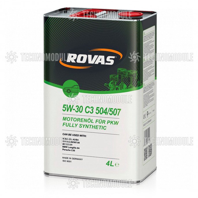 Моторна олива синтетична Rovas 5W-30 С3 504/507 4L - Изображение 4