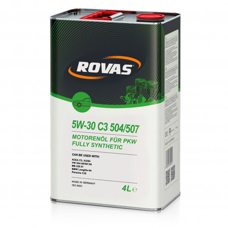 Моторна олива синтетична Rovas 5W-30 С3 4L