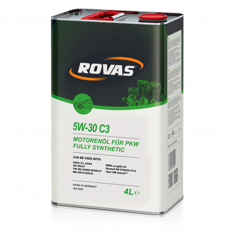 Моторное масло синтетическое Rovas 5W-30 C3 20L