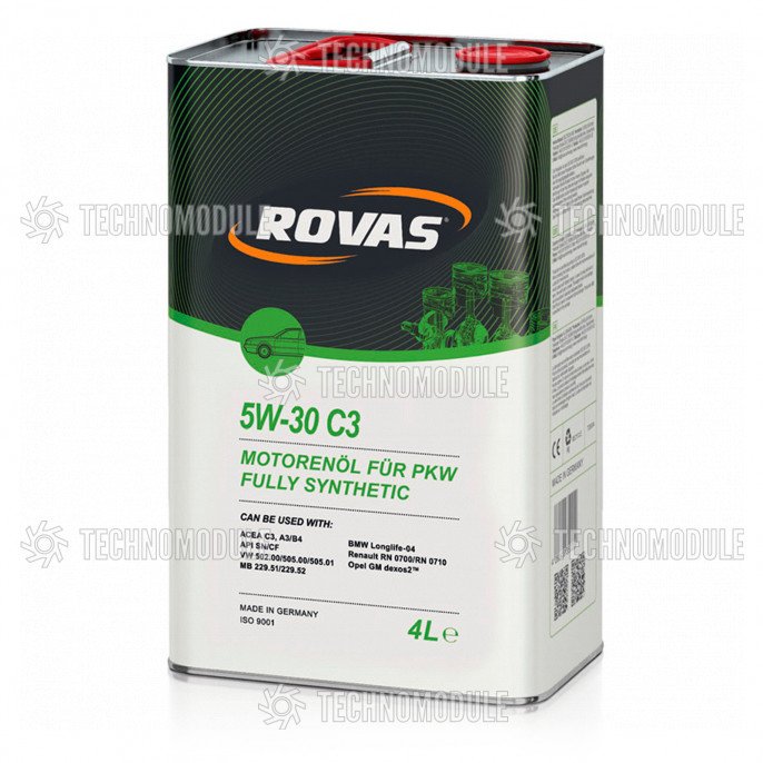 Моторна олива синтетична Rovas 5W-30 С3 20L - Изображение 2