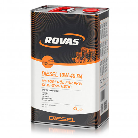 Моторна олива напівсинтетичне Rovas Diesel 10W-40 B4 1L