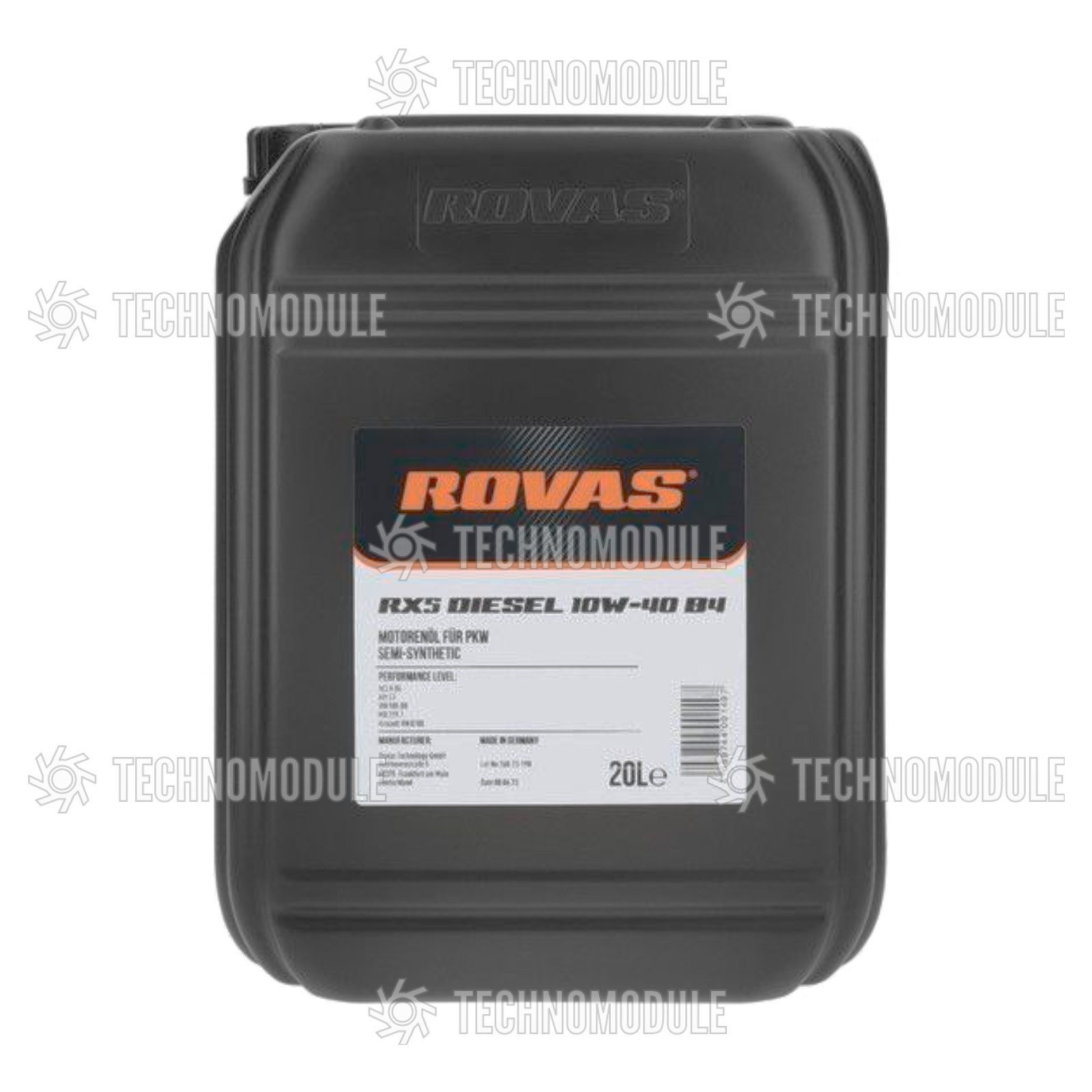Моторное масло полусинтетическое Rovas Diesel 10W-40 B4 20L - Изображение 1