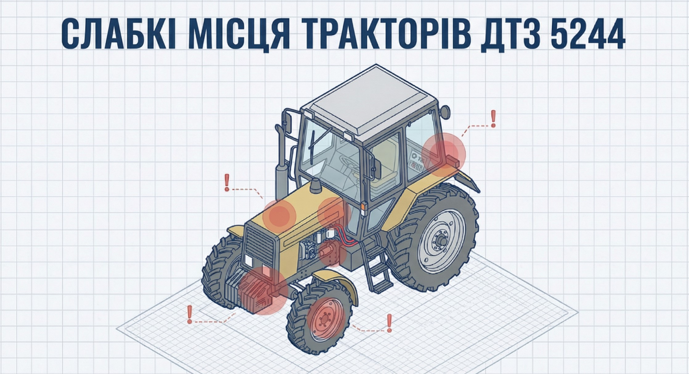 Слабкі місця трактора ДТЗ 5244: детальний огляд несправностей та список запчастин "в дорогу"