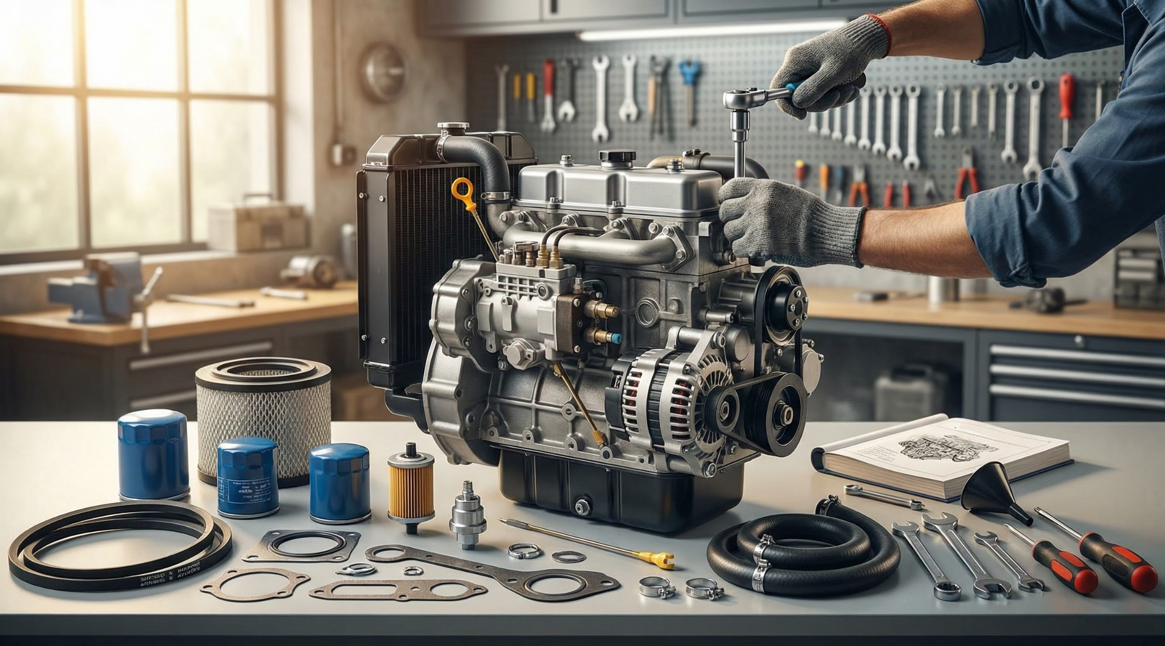 Обслуговування двигуна KM385BT: поради та підбір запчастин для мінітрактора