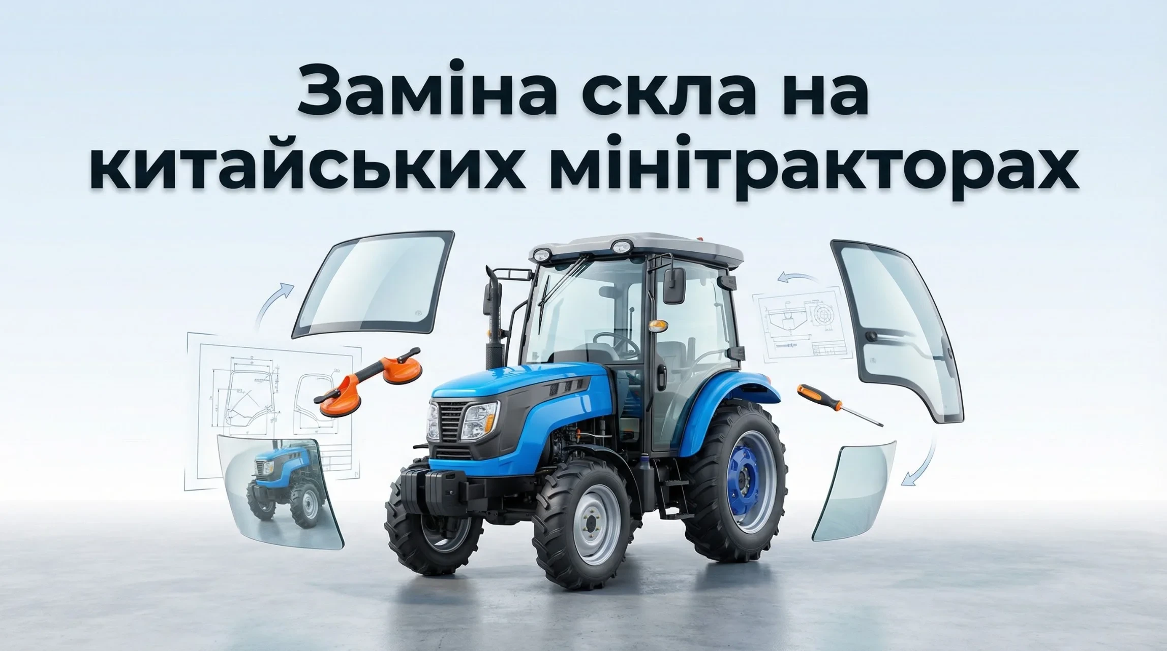 Заміна скла на китайських мінітракторах ДТЗ, Lovol, Кентавр: як вибрати та встановити самостійно