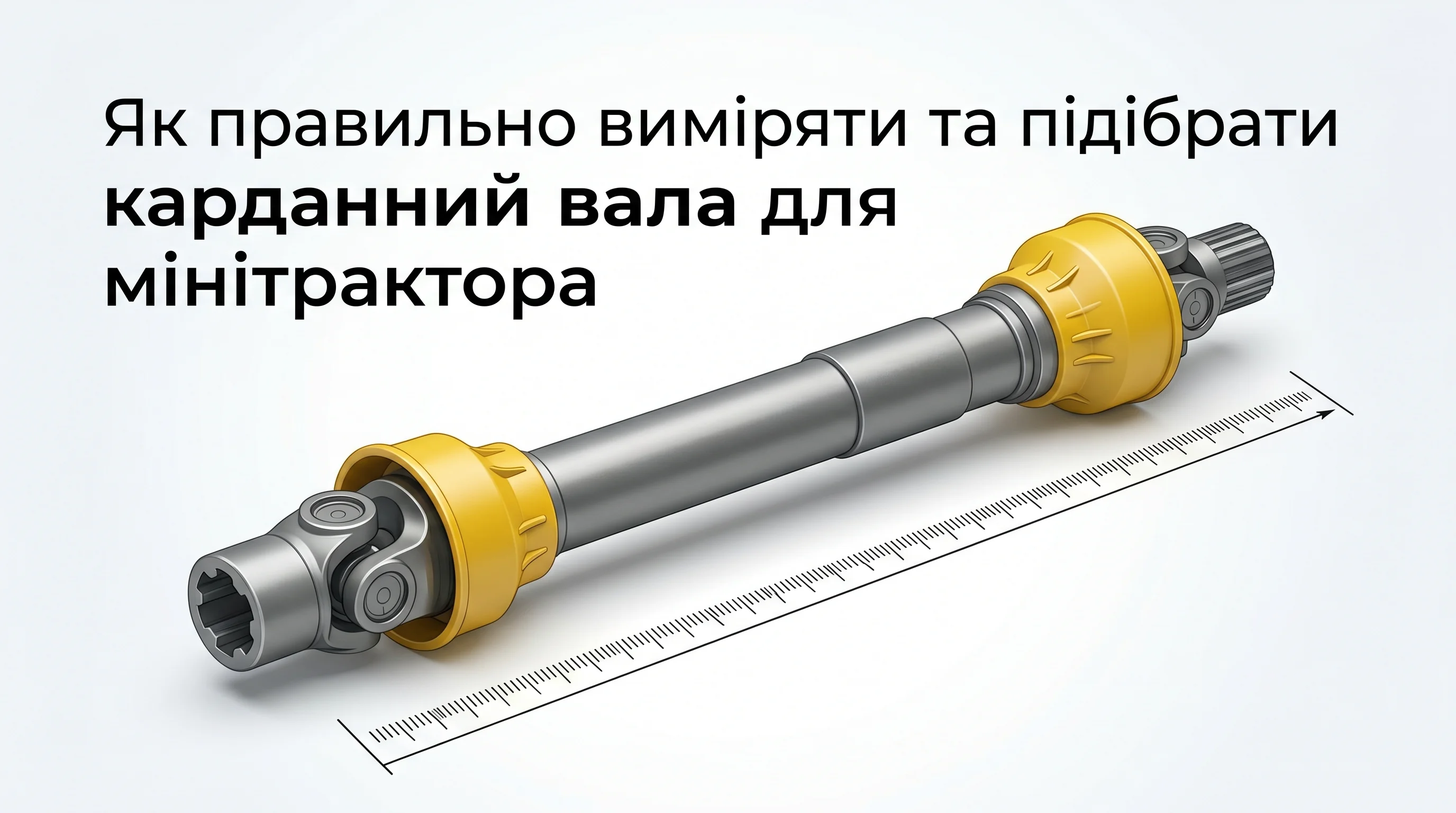 Як правильно виміряти та підібрати карданний вал для мінітрактора