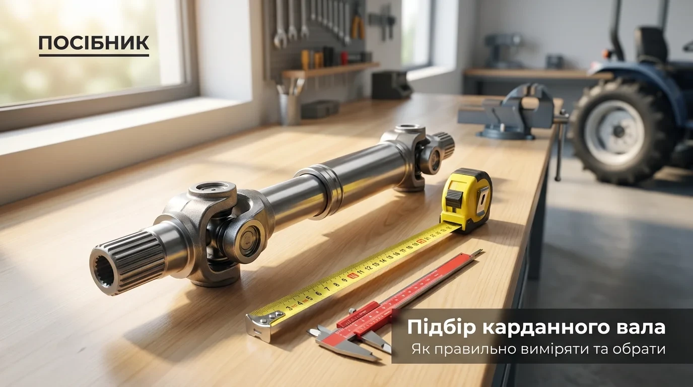 Як підібрати карданний вал для мінітрактора: правила виміру