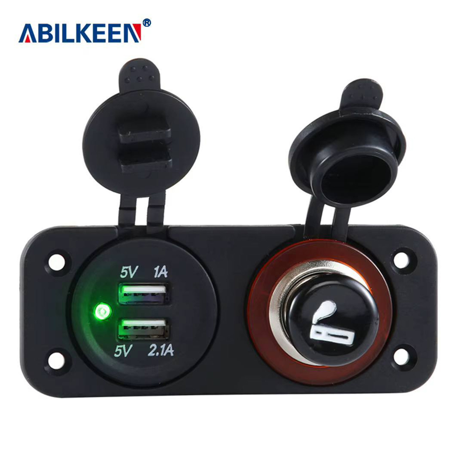 USB зарядний пристрій Twin Charging з прикурювачем ABILKEEN