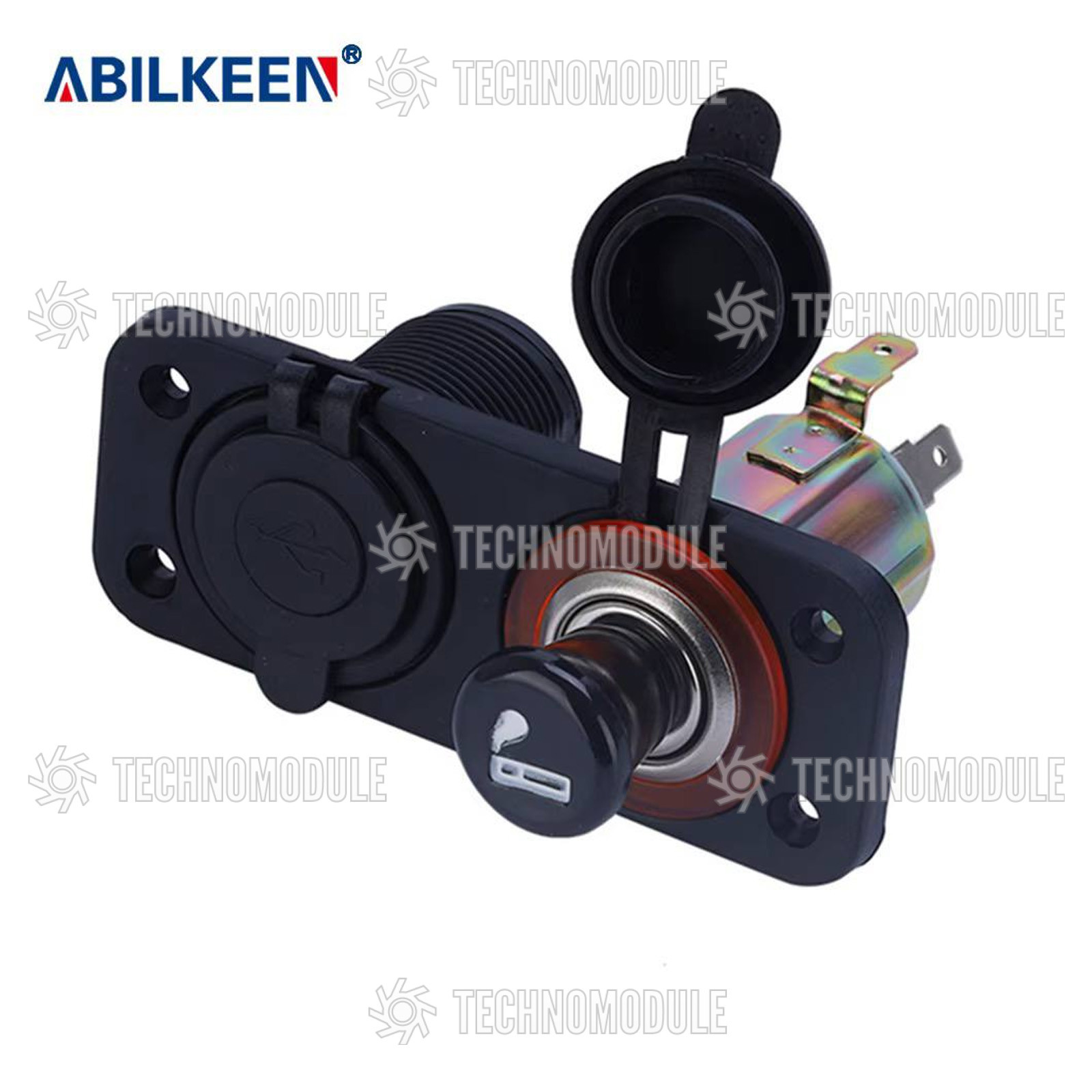 USB зарядний пристрій Twin Charging з прикурювачем ABILKEEN - Зображення 4