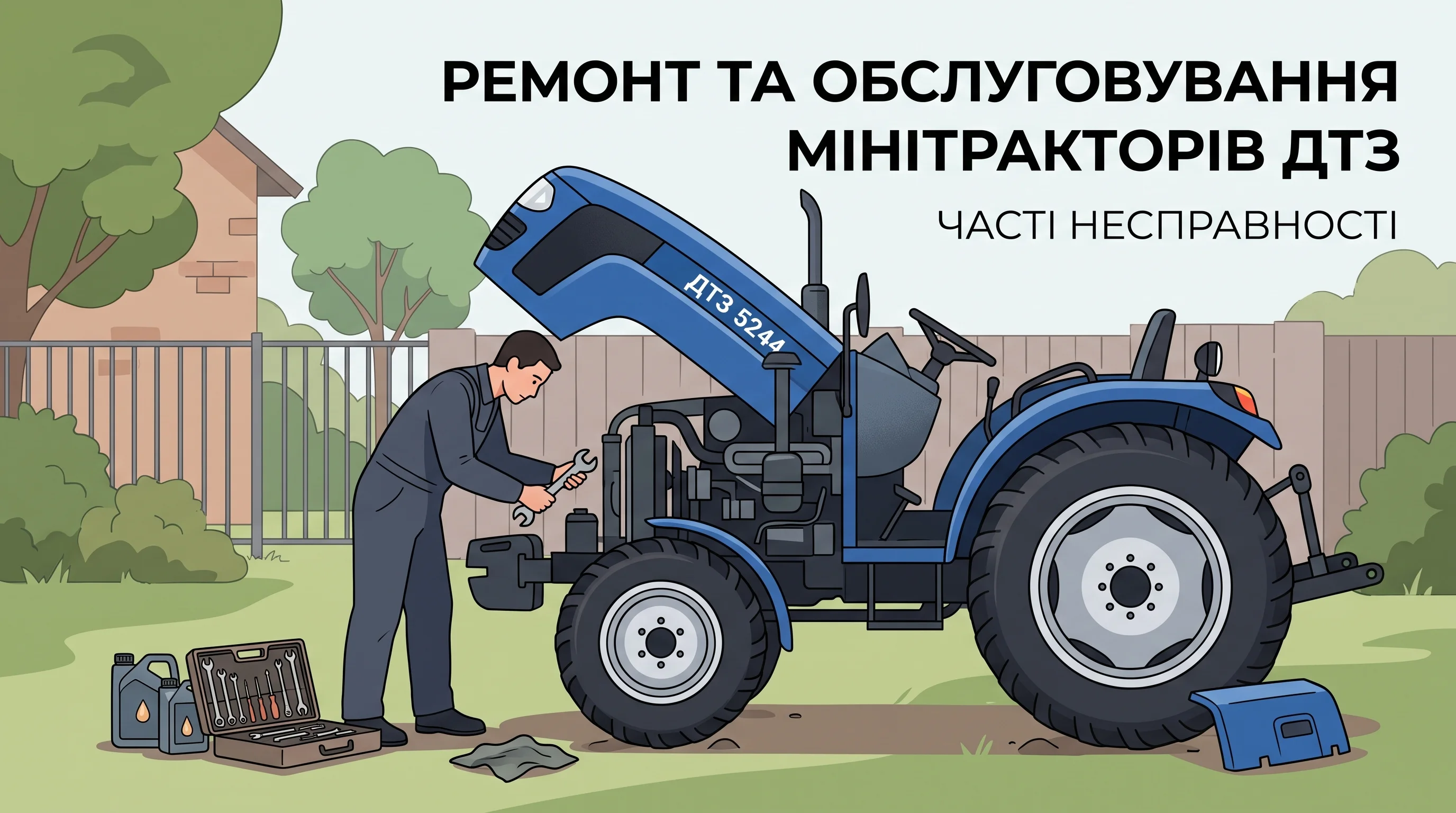 Ремонт та обслуговування мінітракторів ДТЗ: часті несправності