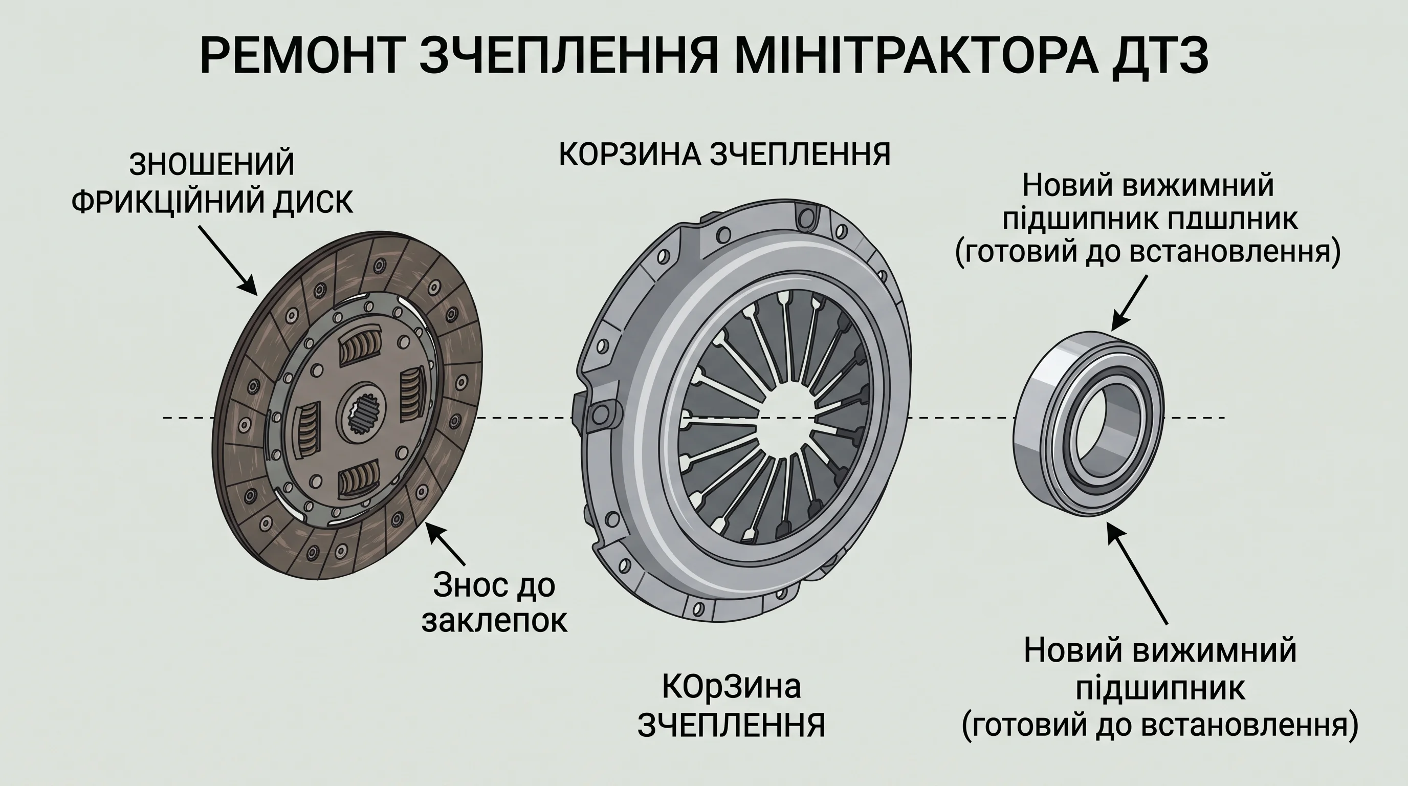 tractor clutch replacement worn disc